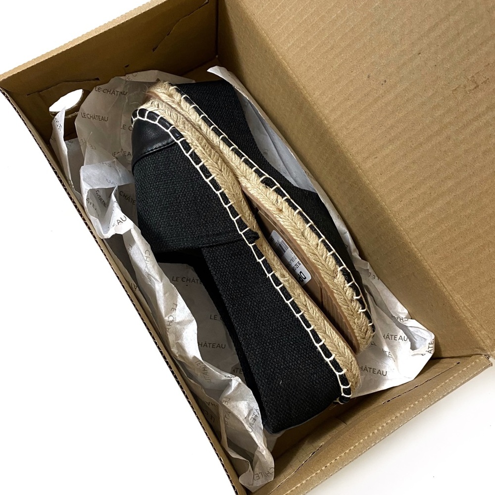 Le Chateau Black Canvas Espadrilles - Picture 4 of 6